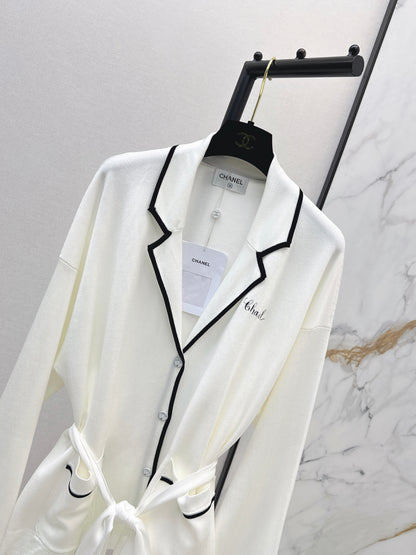 26ss Letter Embroidered Cardigan / Knitted Casual Pants