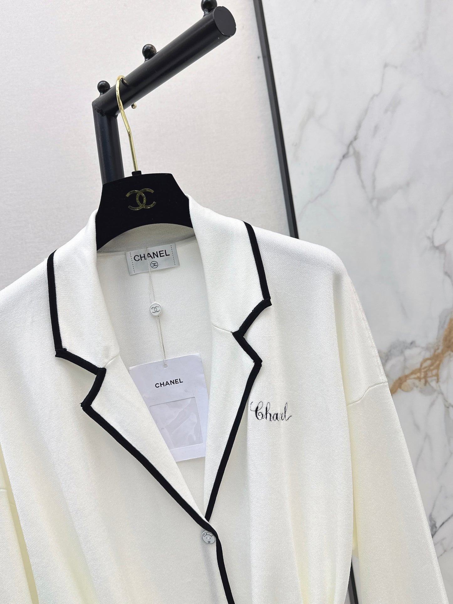 26ss Letter Embroidered Cardigan / Knitted Casual Pants