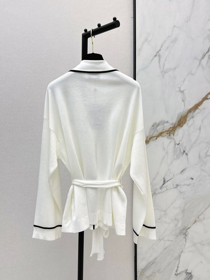 26ss Letter Embroidered Cardigan / Knitted Casual Pants