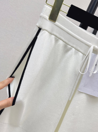 26ss Letter Embroidered Cardigan / Knitted Casual Pants