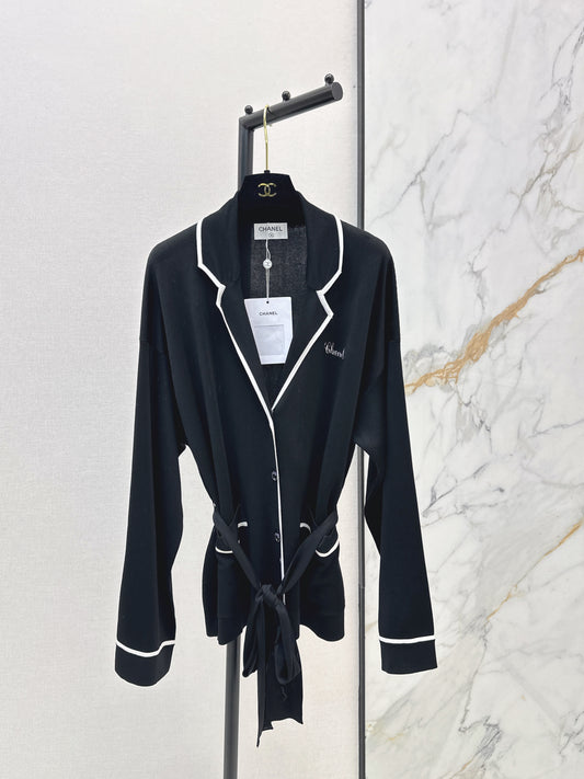 26ss Letter Embroidered Cardigan / Knitted Casual Pants