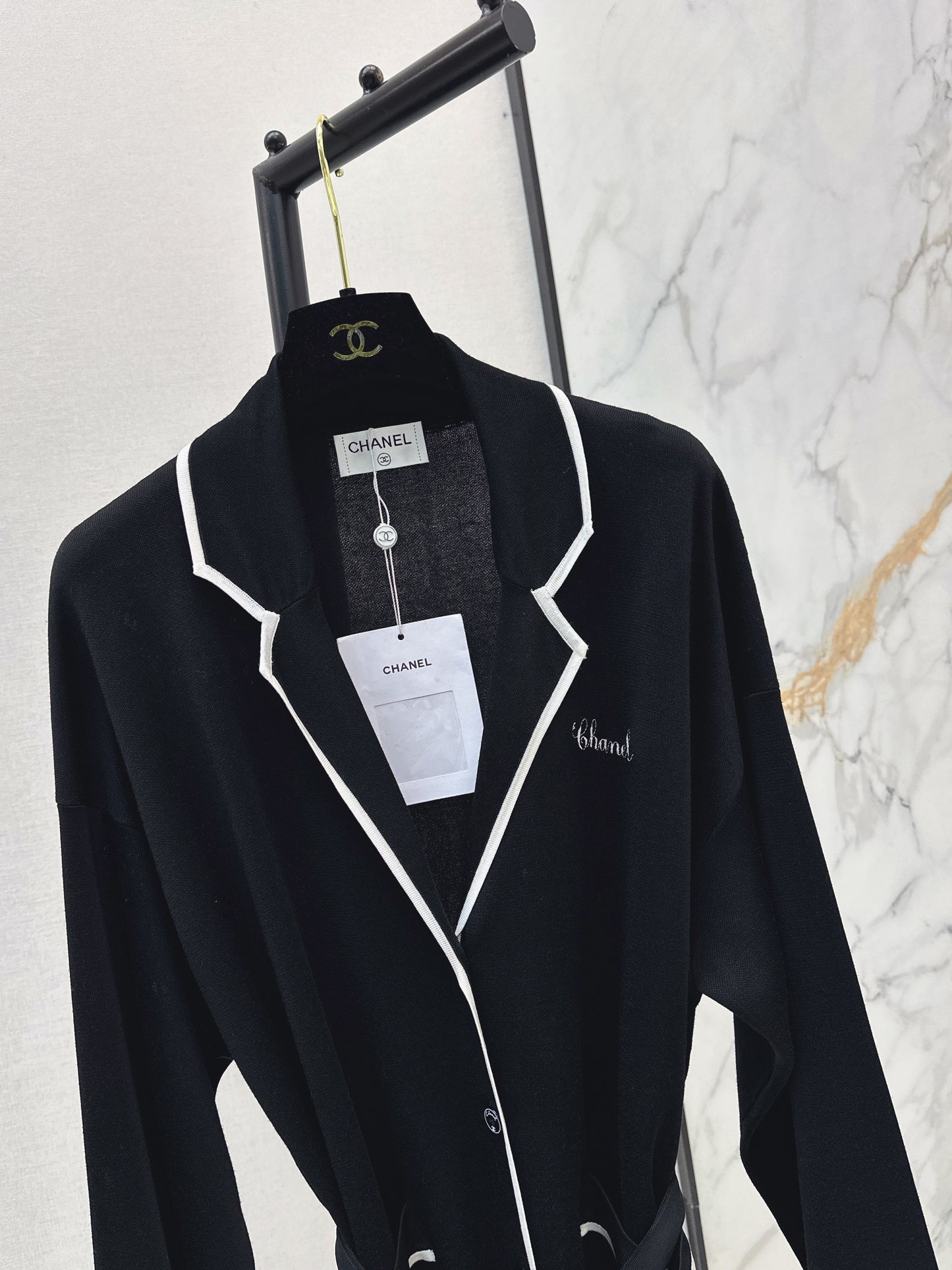 26ss Letter Embroidered Cardigan / Knitted Casual Pants