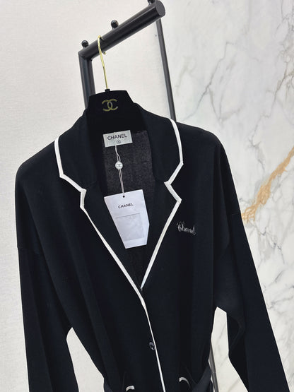 26ss Letter Embroidered Cardigan / Knitted Casual Pants