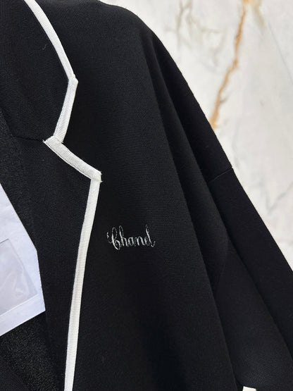 26ss Letter Embroidered Cardigan / Knitted Casual Pants