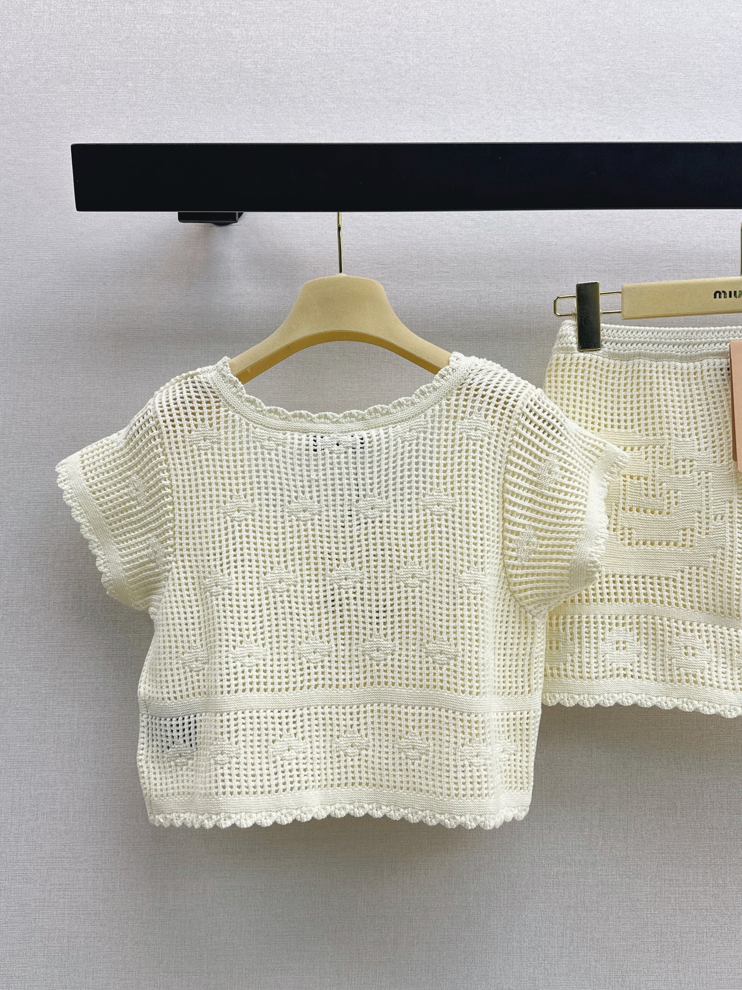 26ss U-neck Hollow Out Short Top / Skirt