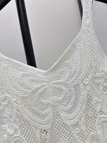 26ss Butterfly Crochet Vest