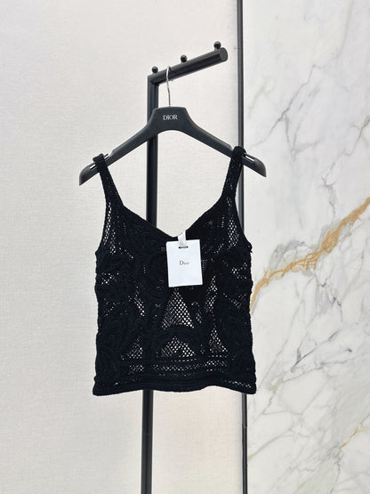 26ss Butterfly Crochet Vest