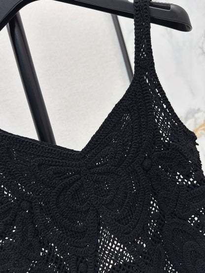 26ss Butterfly Crochet Vest