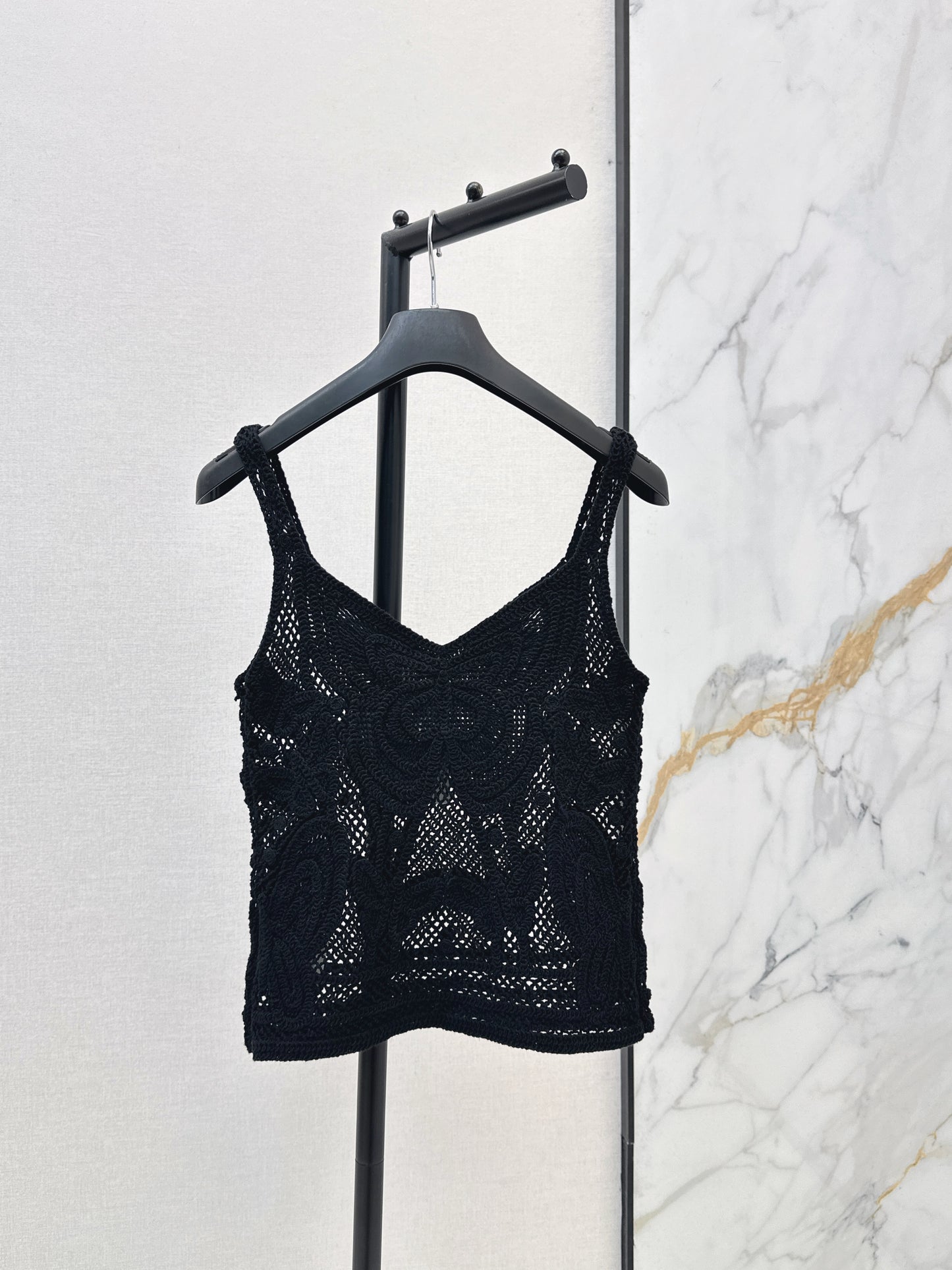 26ss Butterfly Crochet Vest
