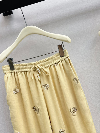 26ss Shallow V-neck Camisole / Straight-leg Wide Pants