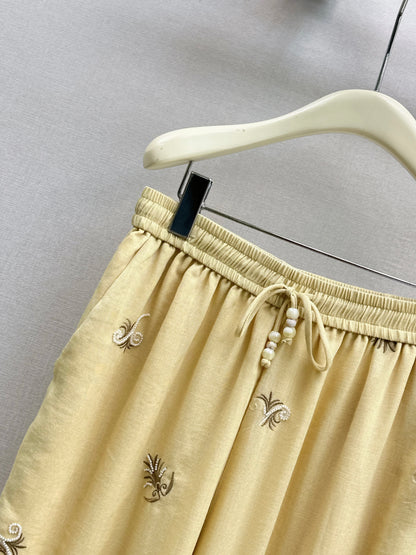 26ss Shallow V-neck Camisole / Straight-leg Wide Pants