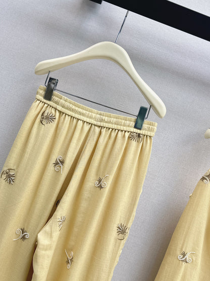 26ss Shallow V-neck Camisole / Straight-leg Wide Pants