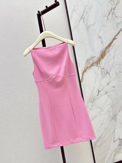26ss One-shoulder halter dress