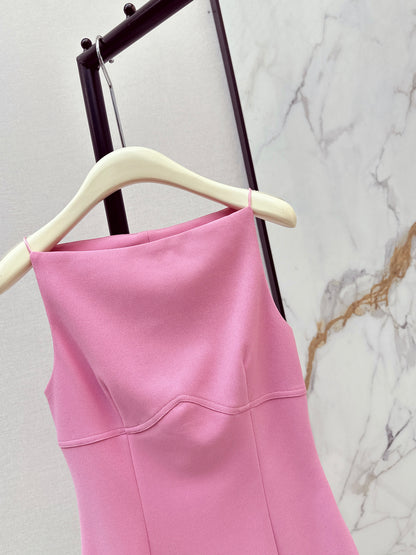 26ss One-shoulder halter dress