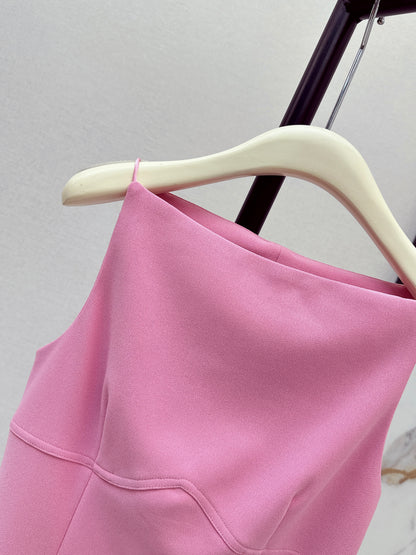 26ss One-shoulder halter dress