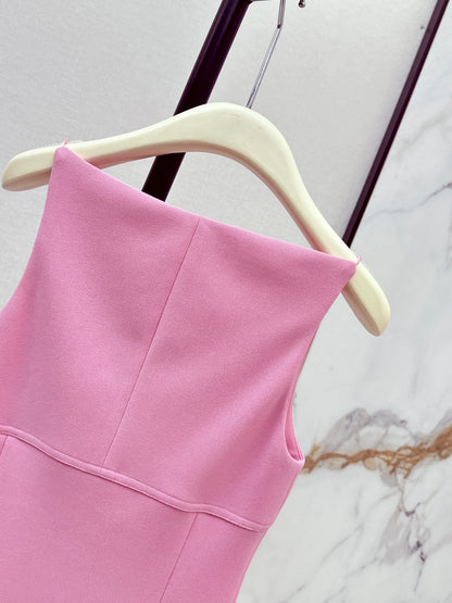 26ss One-shoulder halter dress