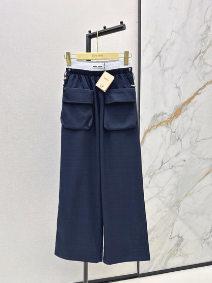 26ss Double-waisted wide-leg cargo pants
