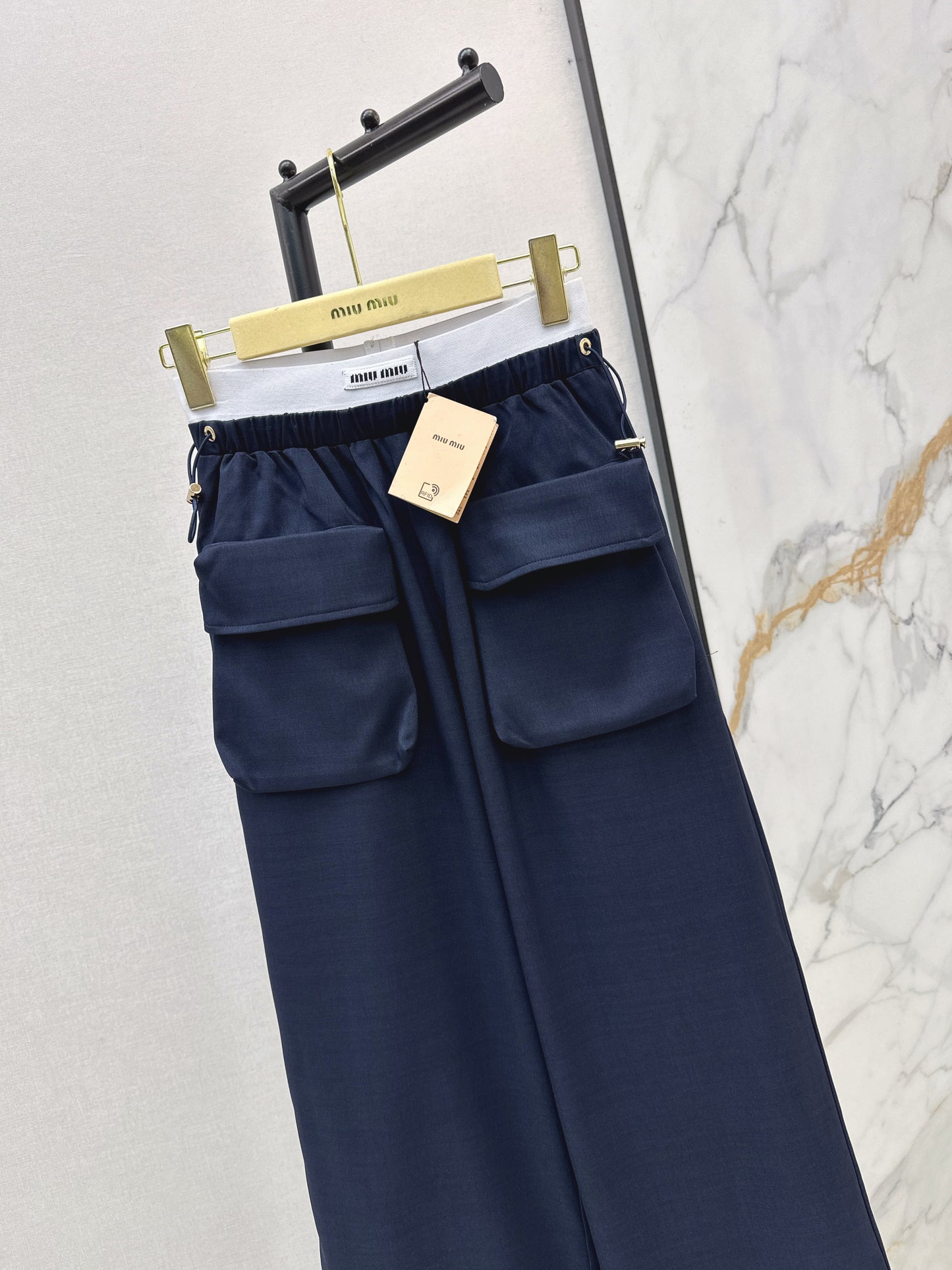 26ss Double-waisted wide-leg cargo pants
