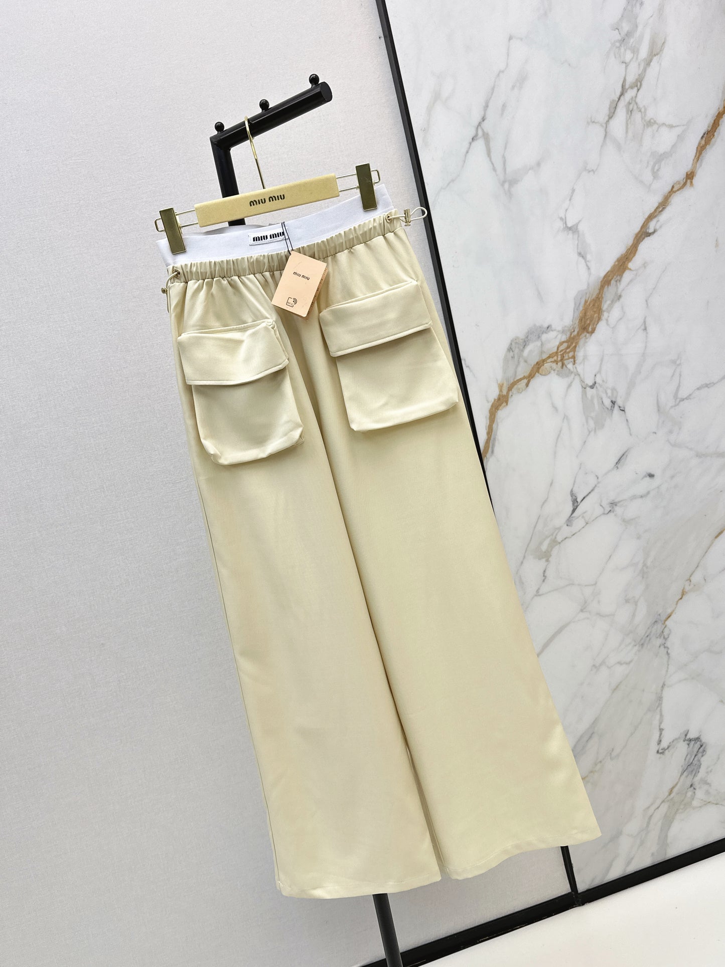 26ss Double-waisted wide-leg cargo pants