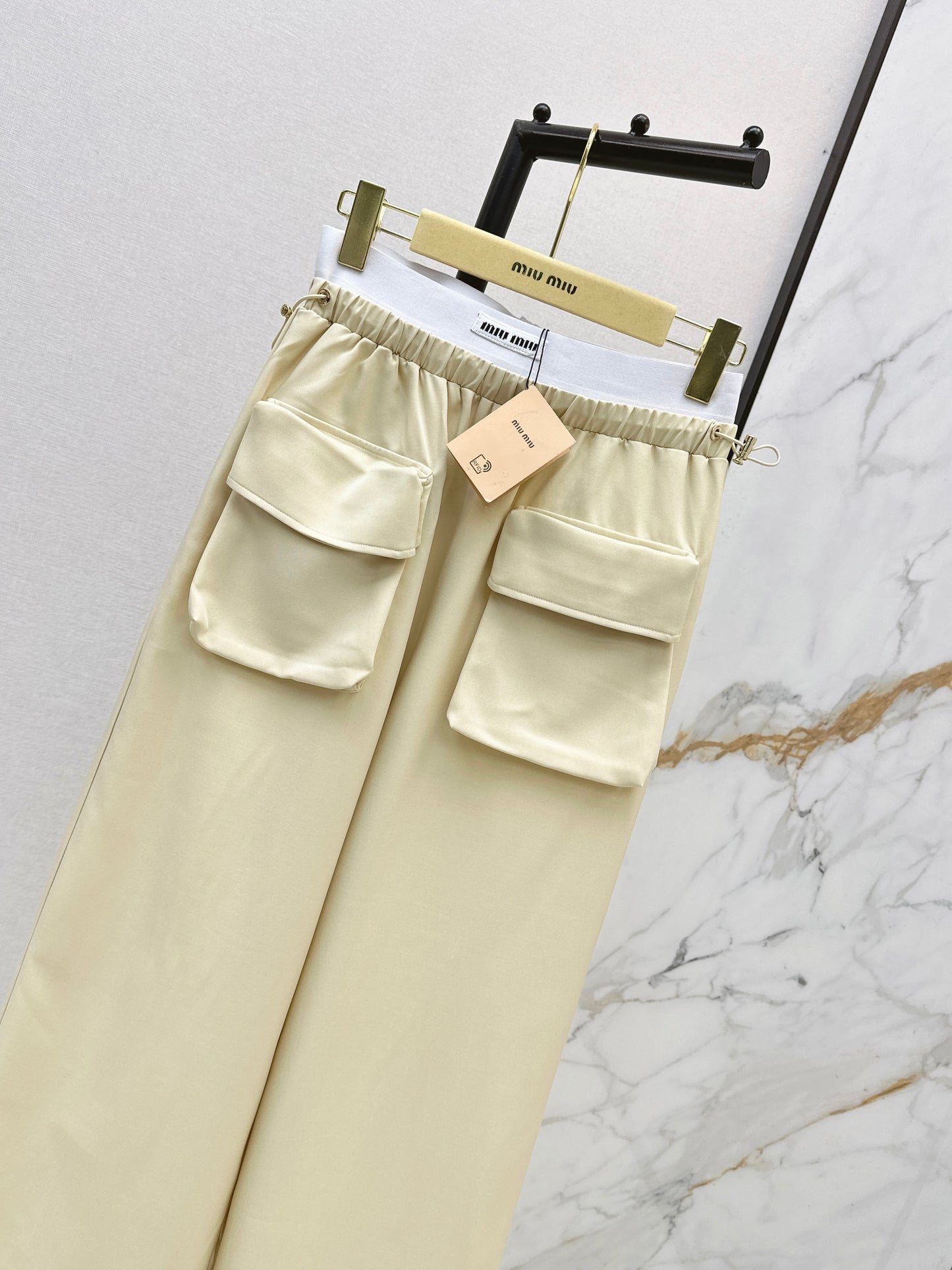 26ss Double-waisted wide-leg cargo pants