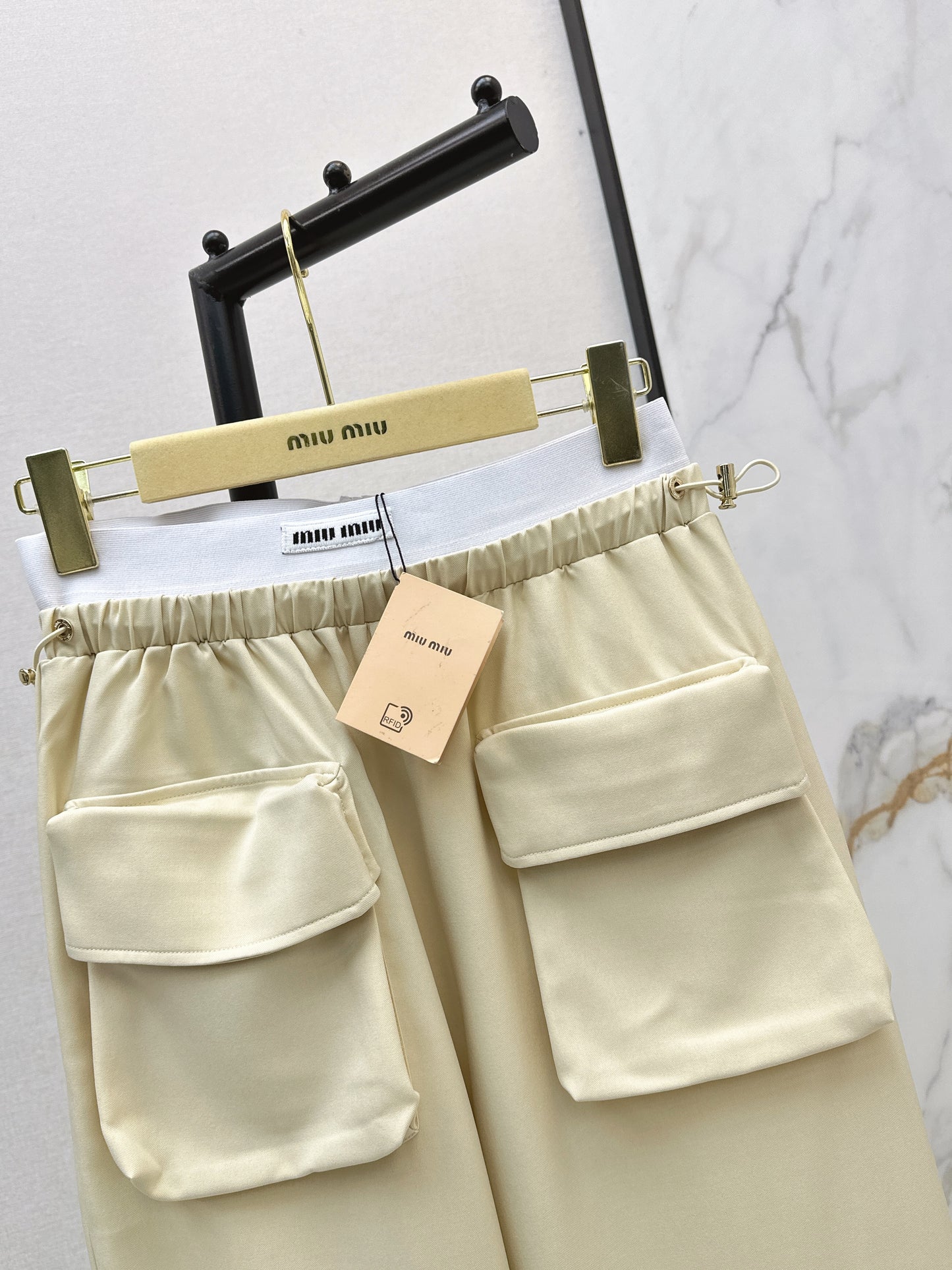 26ss Double-waisted wide-leg cargo pants