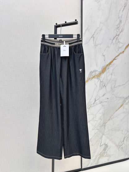 26ss High-Waist Wide-Leg Tencel Denim Pants