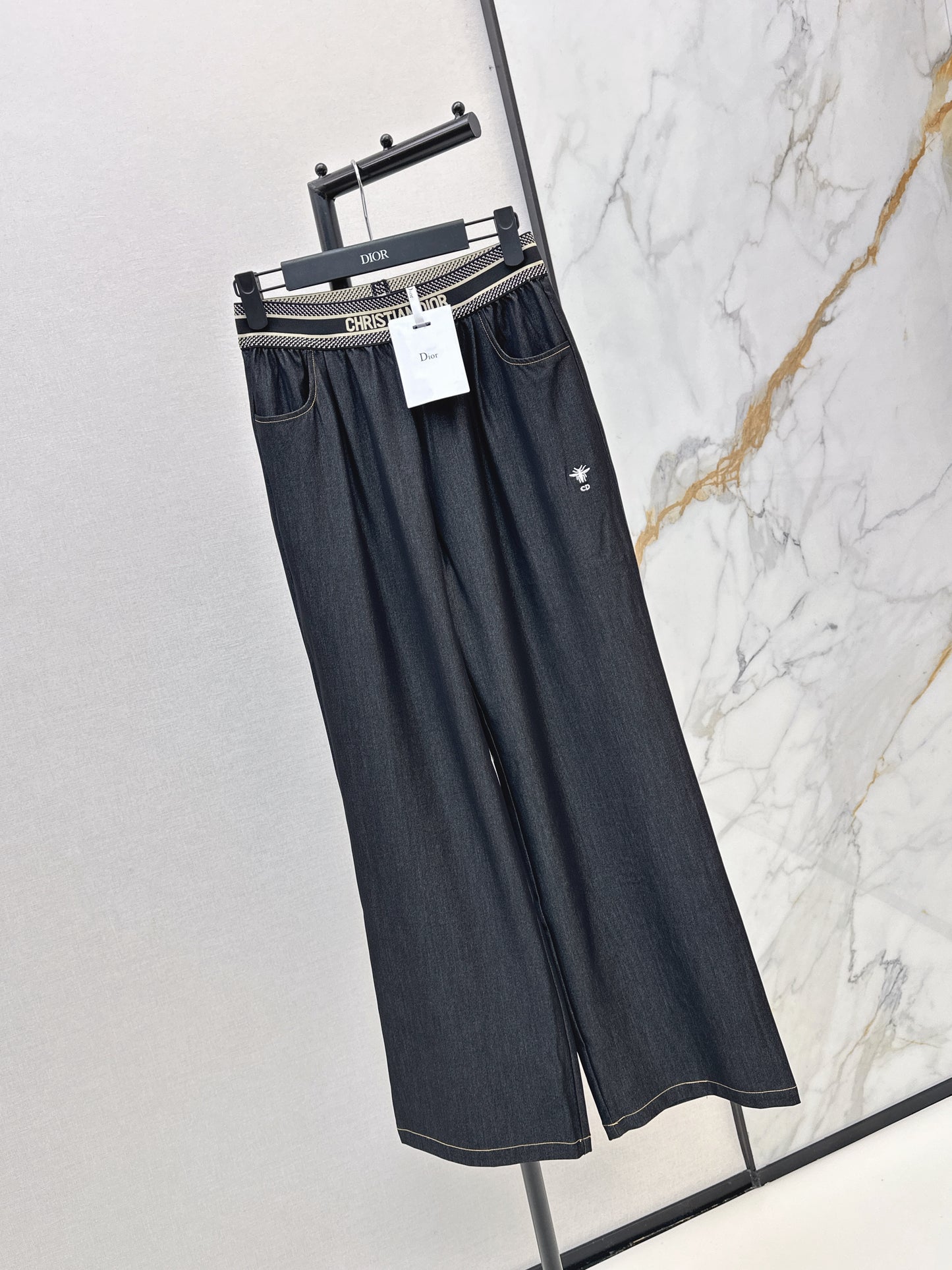 26ss High-Waist Wide-Leg Tencel Denim Pants