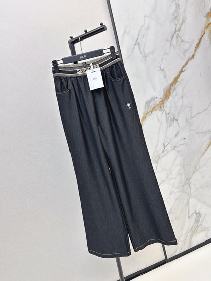 26ss High-Waist Wide-Leg Tencel Denim Pants