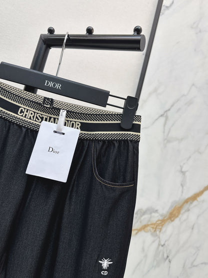 26ss High-Waist Wide-Leg Tencel Denim Pants