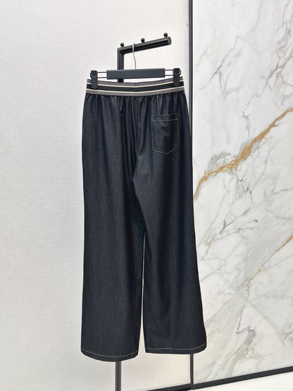 26ss High-Waist Wide-Leg Tencel Denim Pants
