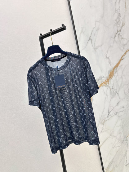 26ss Monogram Mesh Short-Sleeve Top