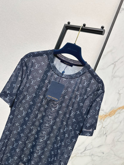 26ss Monogram Mesh Short-Sleeve Top