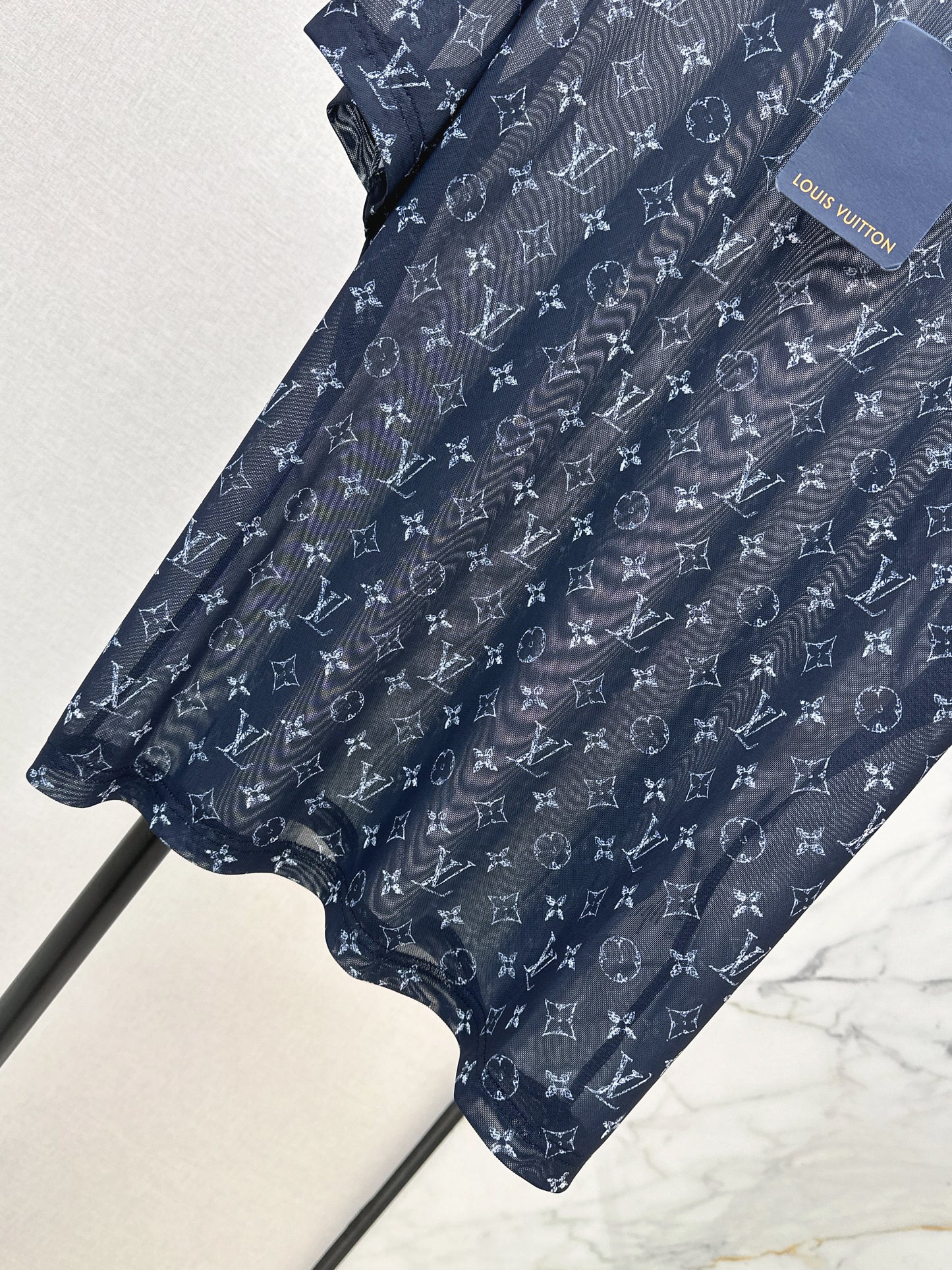 26ss Monogram Mesh Short-Sleeve Top