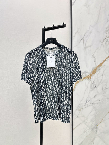 26ss Monogram Mesh Short-Sleeve Top
