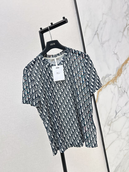 26ss Monogram Mesh Short-Sleeve Top