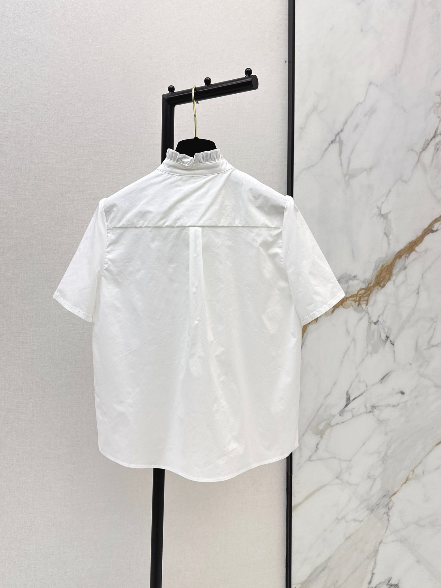 26ss Ruffle Trim Short-Sleeve Shirt