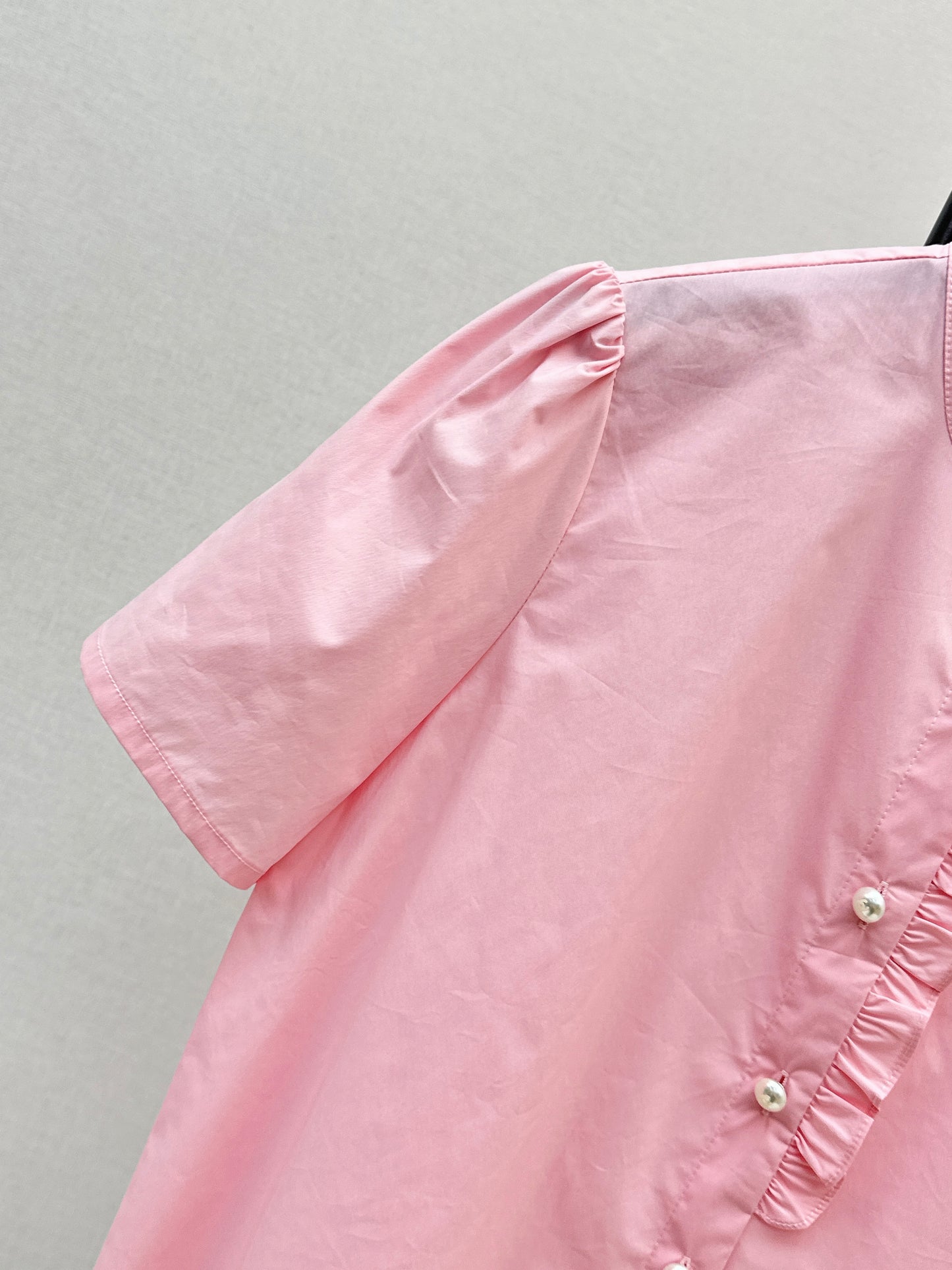 26ss Ruffle Trim Short-Sleeve Shirt
