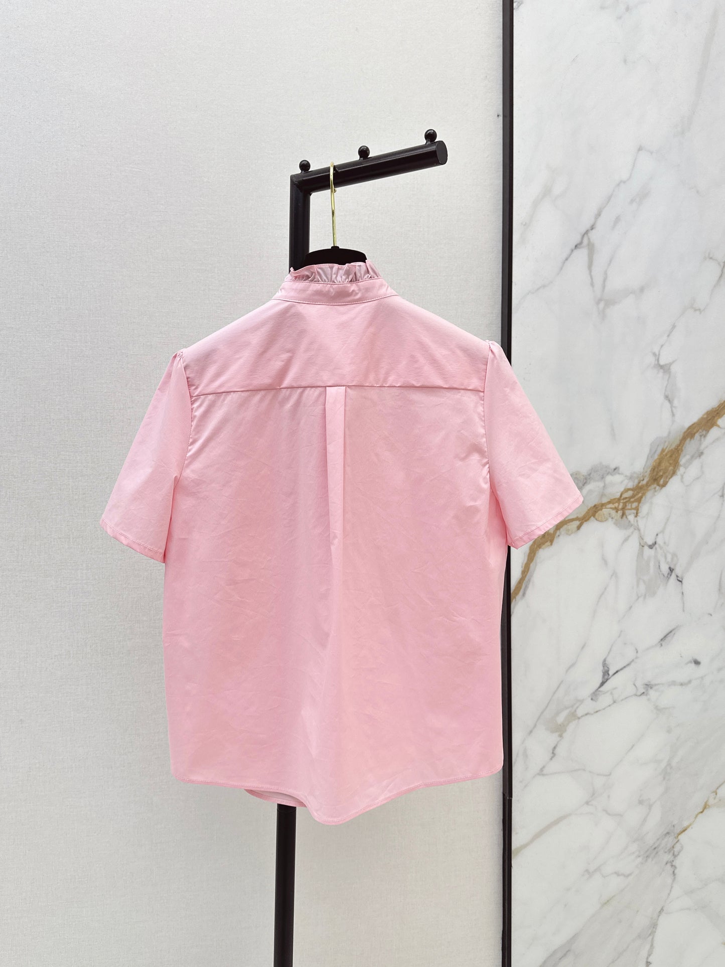 26ss Ruffle Trim Short-Sleeve Shirt
