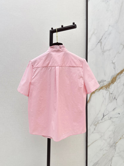 26ss Ruffle Trim Short-Sleeve Shirt