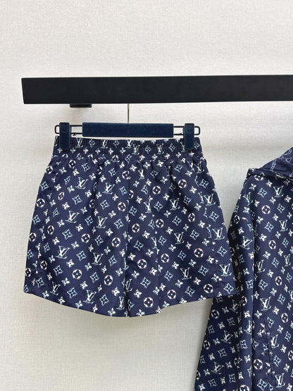 26ss Reversible Hoodie Jacket with Elastic Waist Shorts