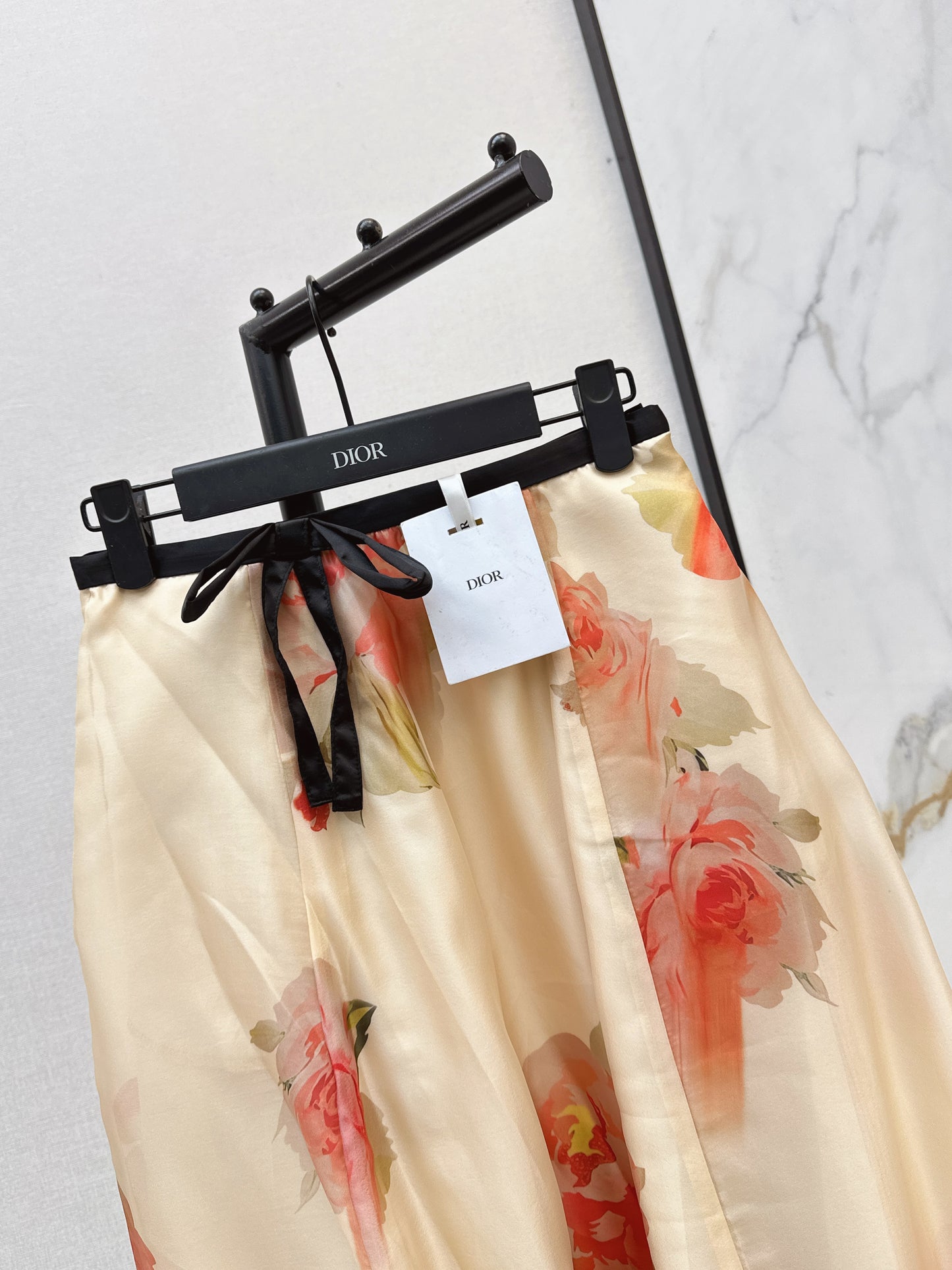 26ss Floral Pattern Umbrella Skirt