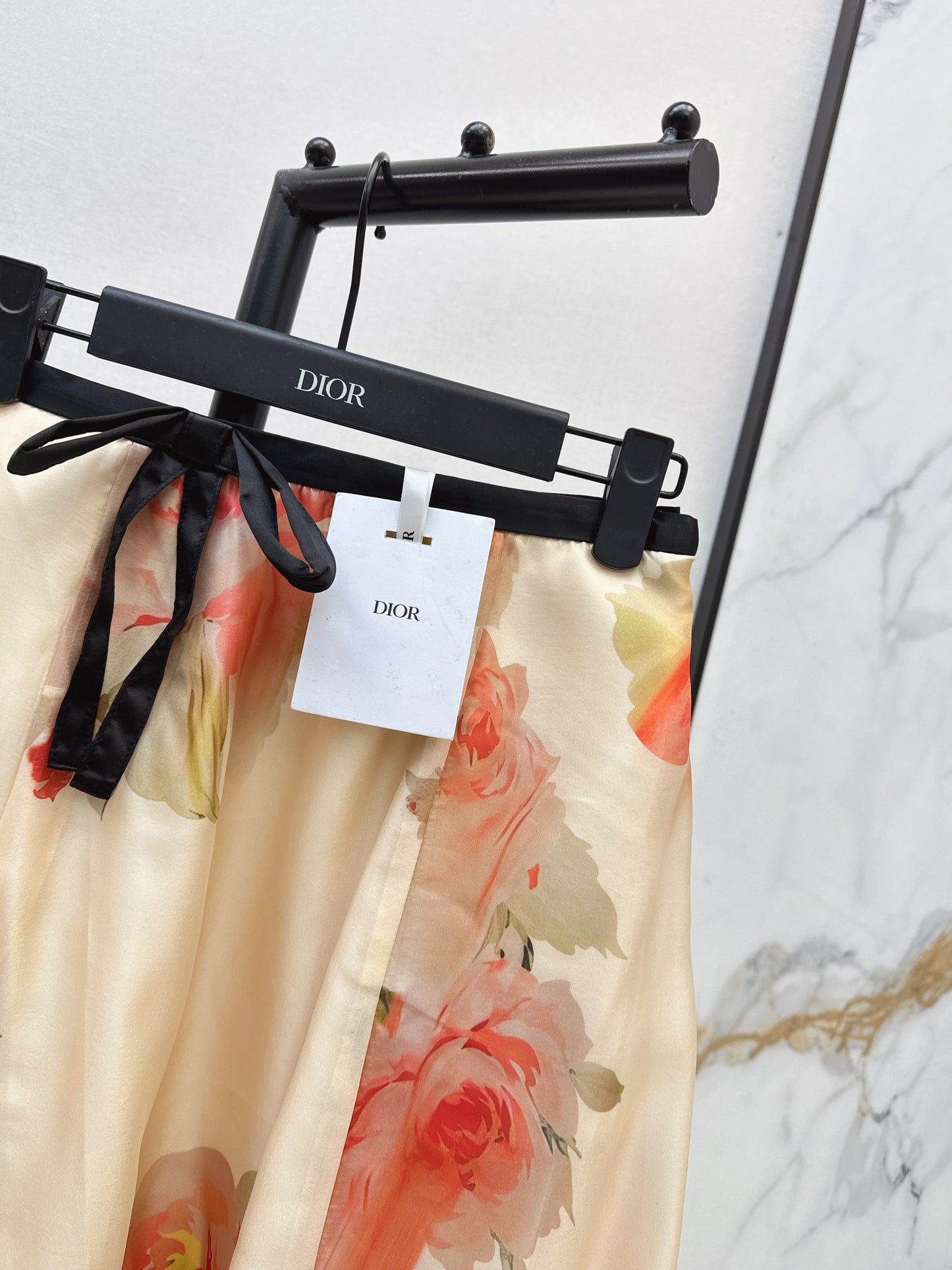 26ss Floral Pattern Umbrella Skirt