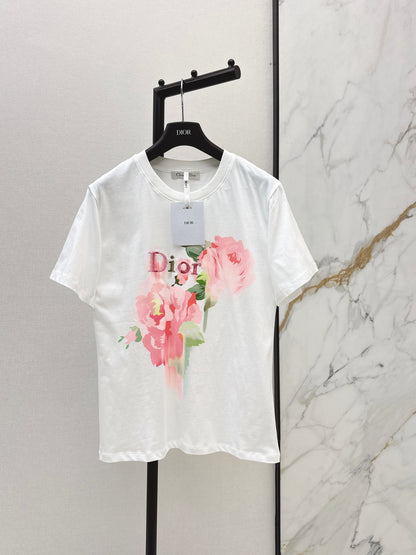 26ss Floral Pattern Printed T-Shirt