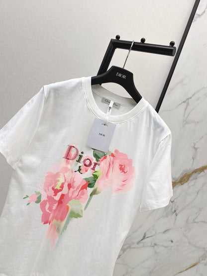 26ss Floral Pattern Printed T-Shirt