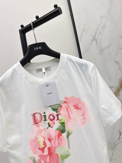 26ss Floral Pattern Printed T-Shirt