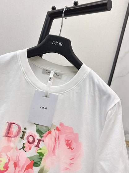 26ss Floral Pattern Printed T-Shirt