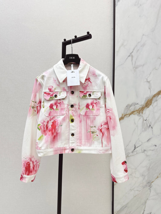 26ss Notched Collar Short Jacket/ A-Line Denim Skirt