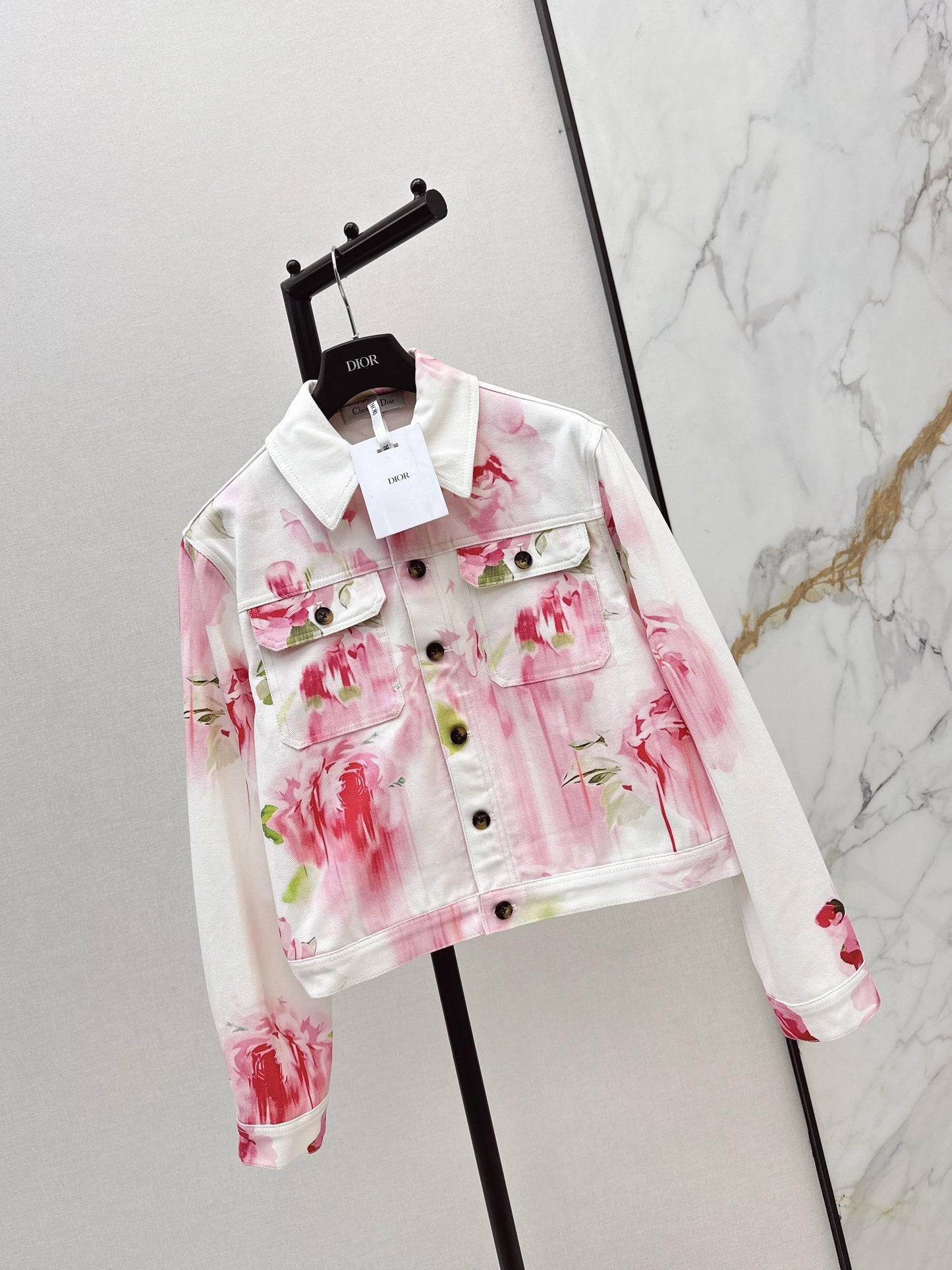 26ss Notched Collar Short Jacket/ A-Line Denim Skirt