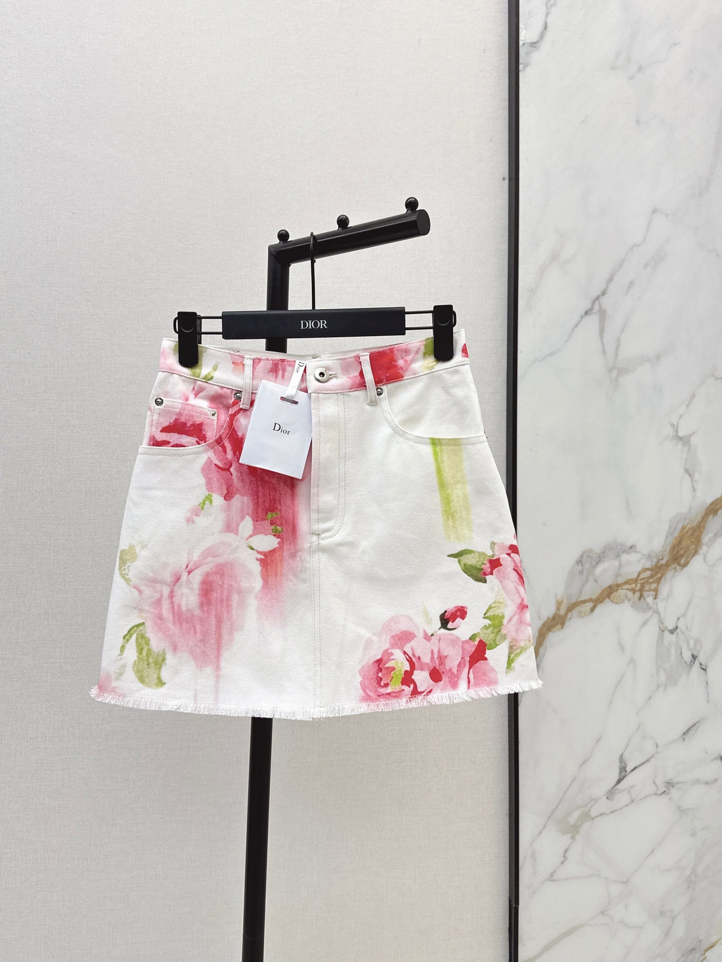 26ss Notched Collar Short Jacket/ A-Line Denim Skirt