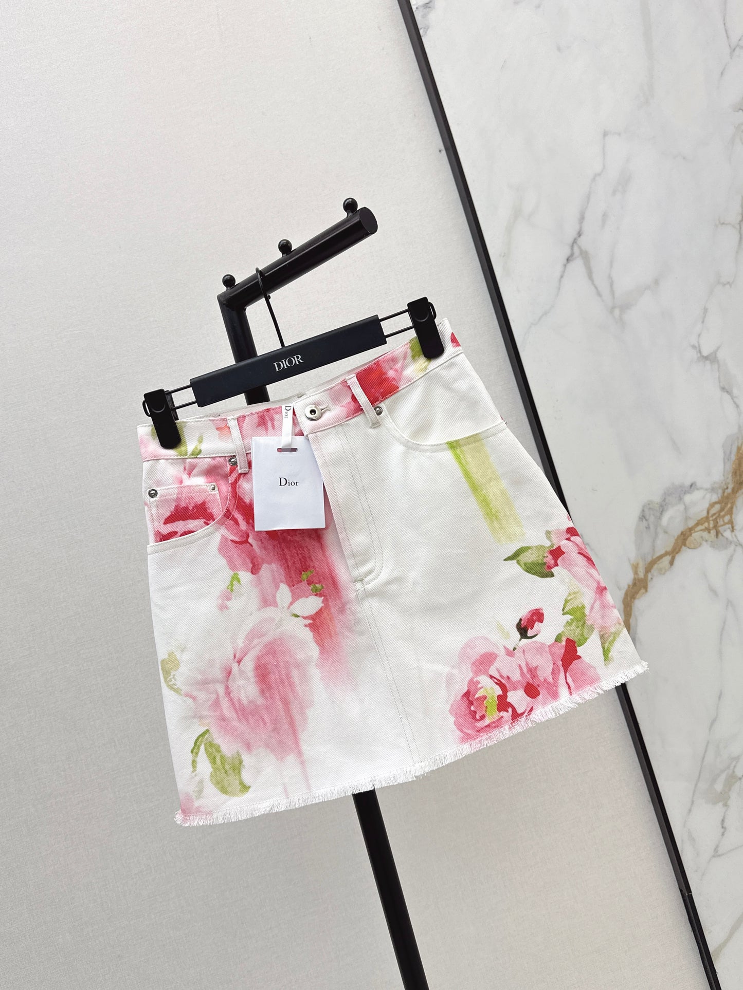 26ss Notched Collar Short Jacket/ A-Line Denim Skirt